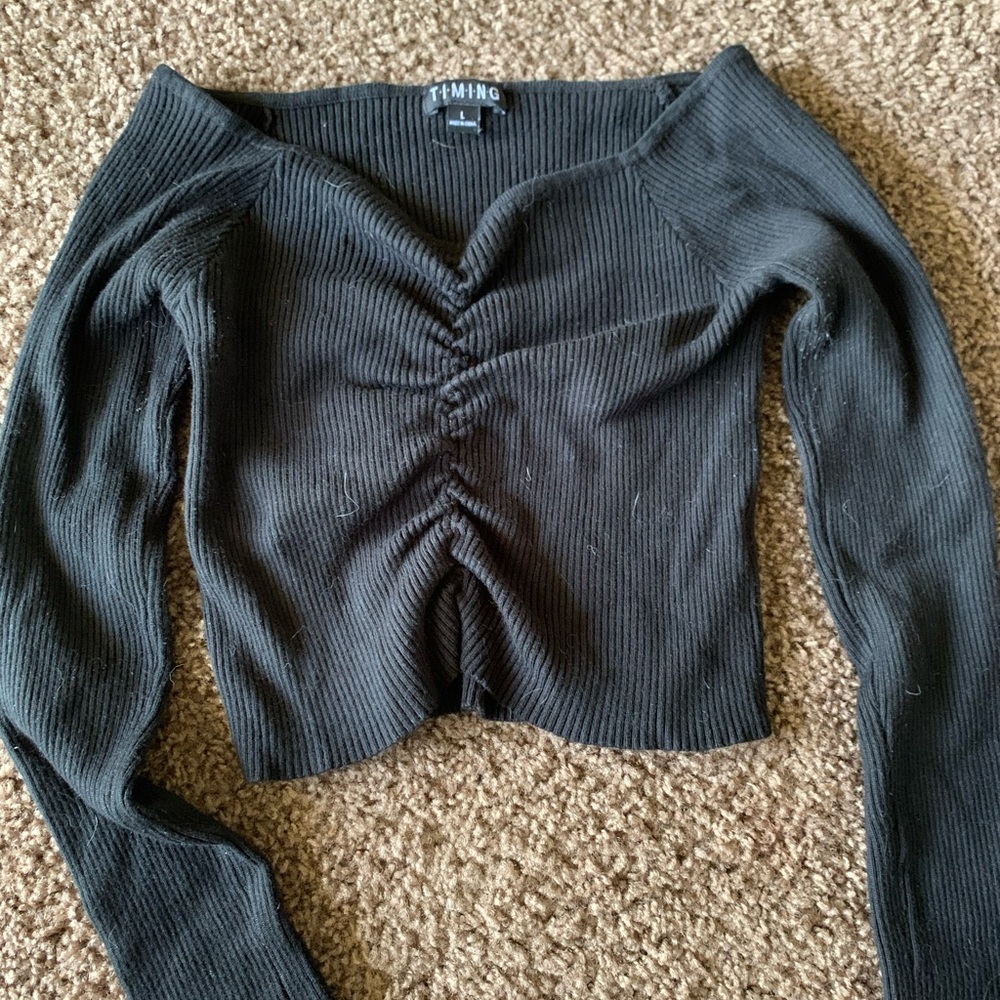 Long Sleeve Crop Top